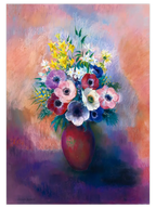 Odilon Redon Anemon Çiçekleri - Art Print