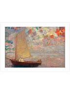 Odilon Redon La Barque aux Deux Femmes Blanches - Art Print