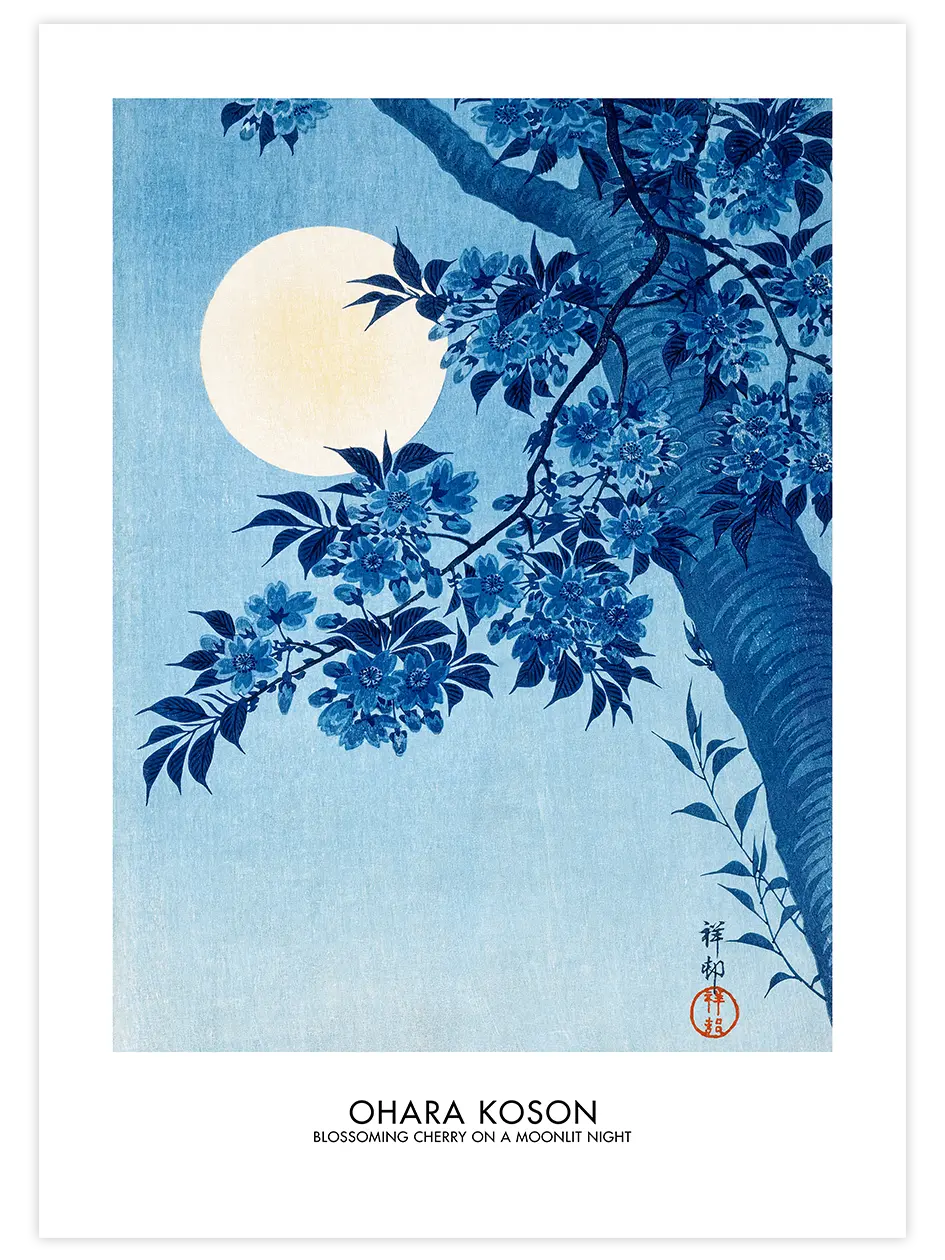 Ohara Koson Blossoming Cherry - Art Print Ürün ana görseli