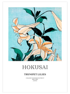 Hokusai Trumpet Lilies - Art Print