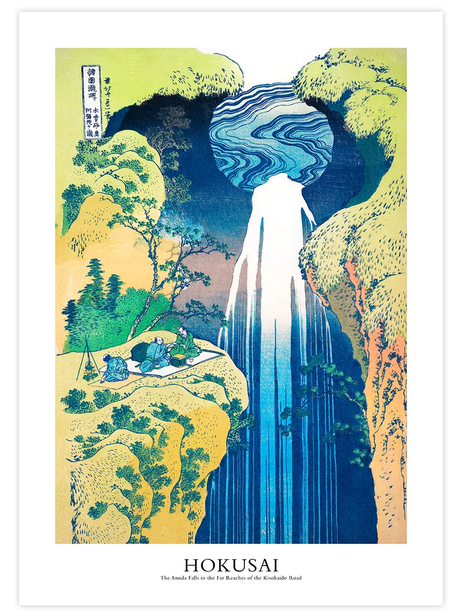 Hokusai The Amida Falls - Art Print