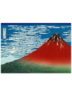 Hokusai Red Fuji - Art Print
