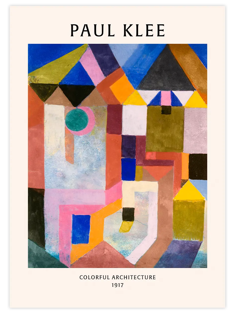 Paul Klee Colorful Architecture - Art Print Ünlü Ressamlar Poster