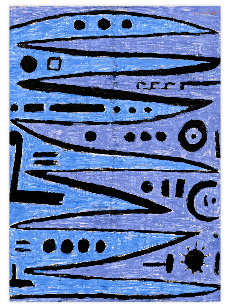 Klee Yayın Kahramanca Atışları - Art Print Ünlü Ressamlar Poster