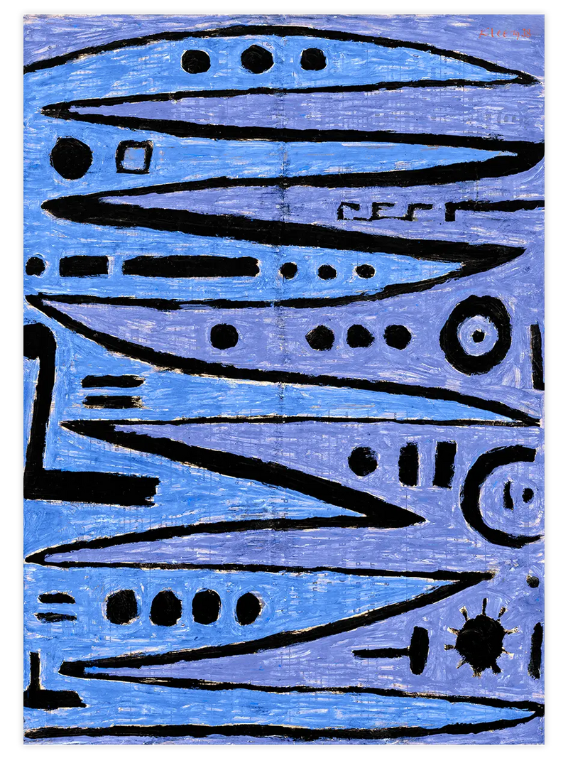 Klee Yayın Kahramanca Atışları - Art Print Ünlü Ressamlar Poster