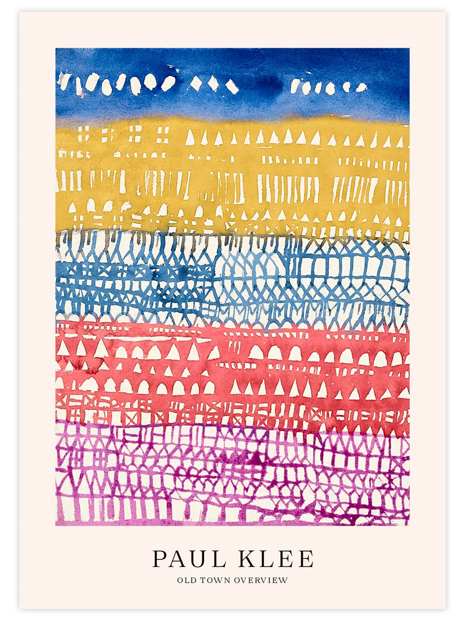 Klee Old Town Overview - Art Print Ünlü Ressamlar Poster