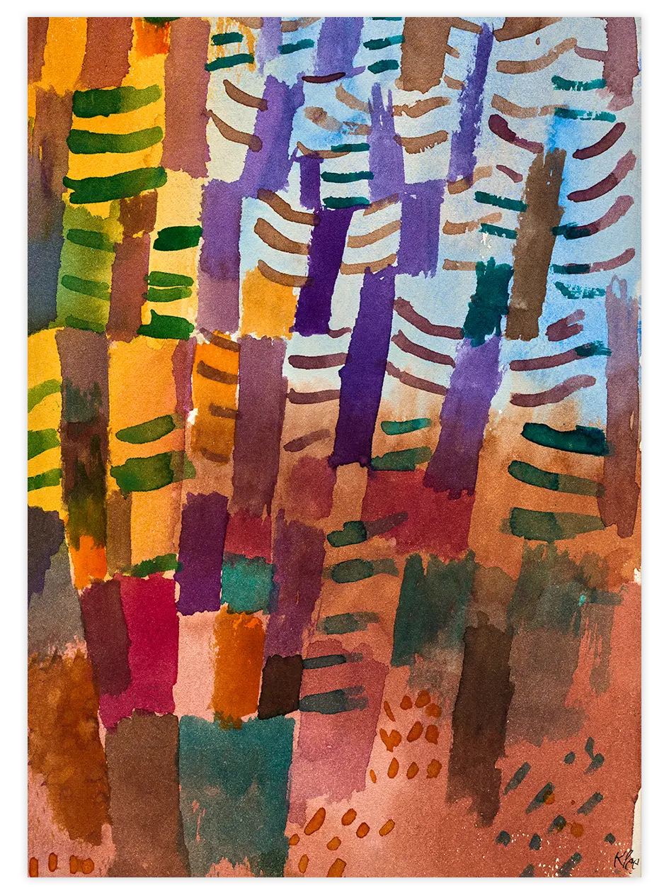 Klee Pine Forest - Art Print Ünlü Ressamlar Poster