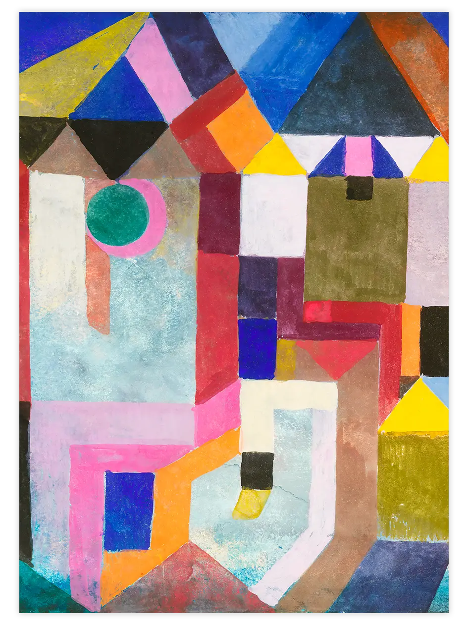 Paul Klee Colorful Architecture - Art Print