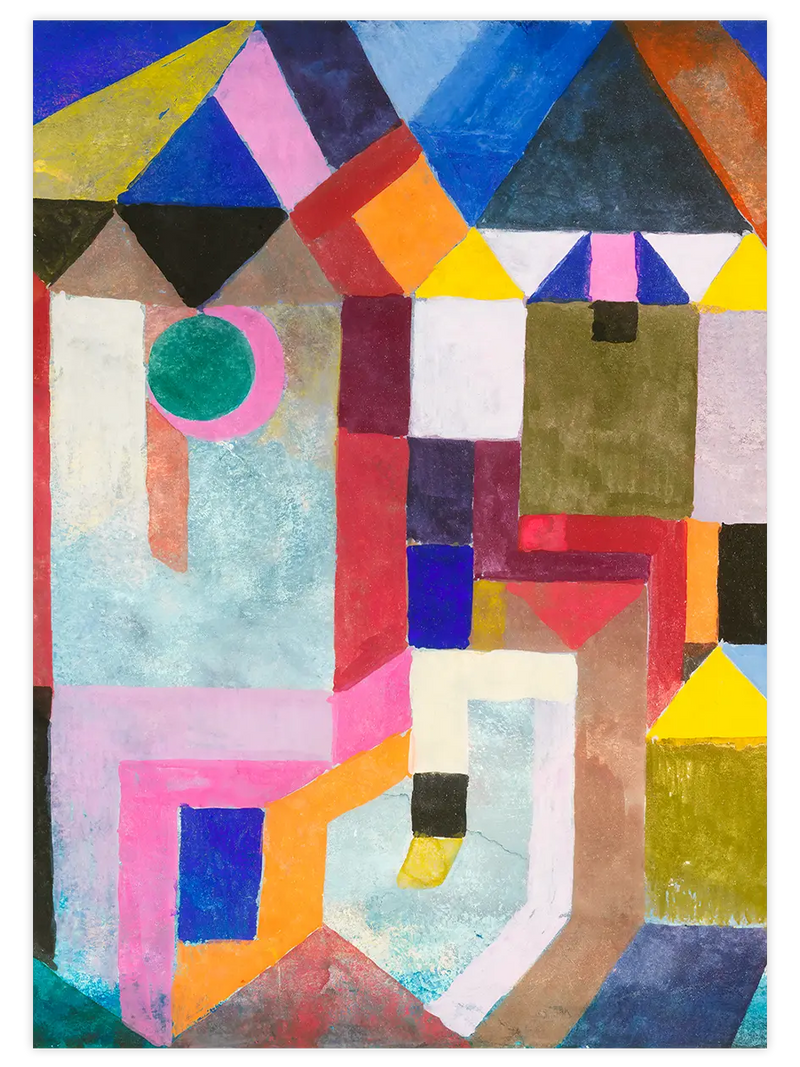 Paul Klee Colorful Architecture - Art Print Ünlü Ressamlar Poster