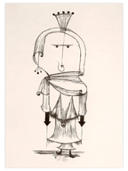 Witch with a Comb - Art Print