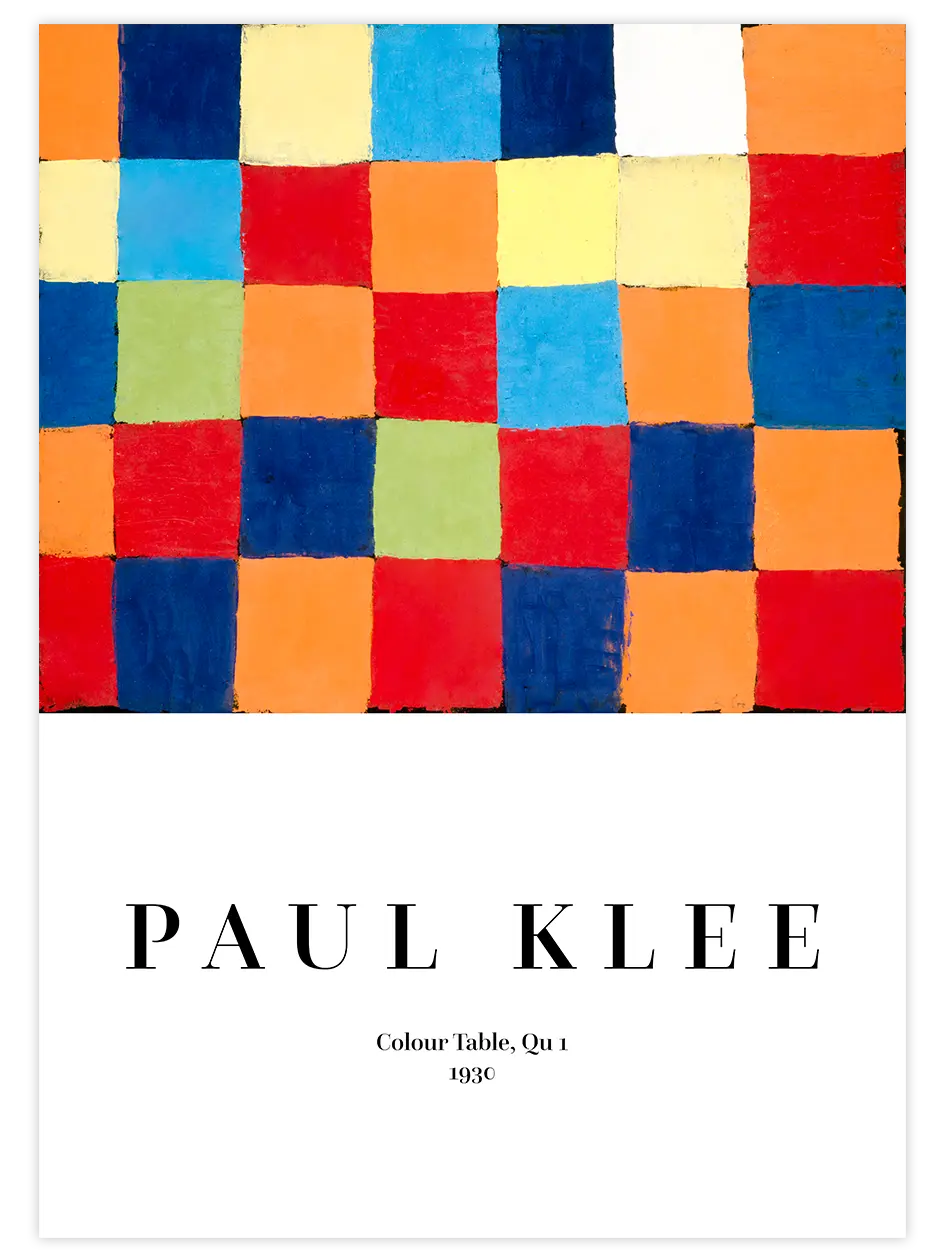 Paul Klee Colour Table Qu1 - Art Print Ünlü Ressamlar Poster