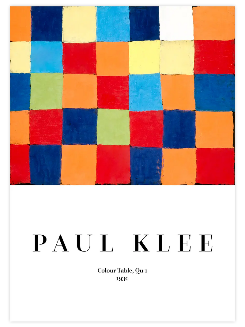 Paul Klee Colour Table Qu1 - Art Print Ünlü Ressamlar Poster