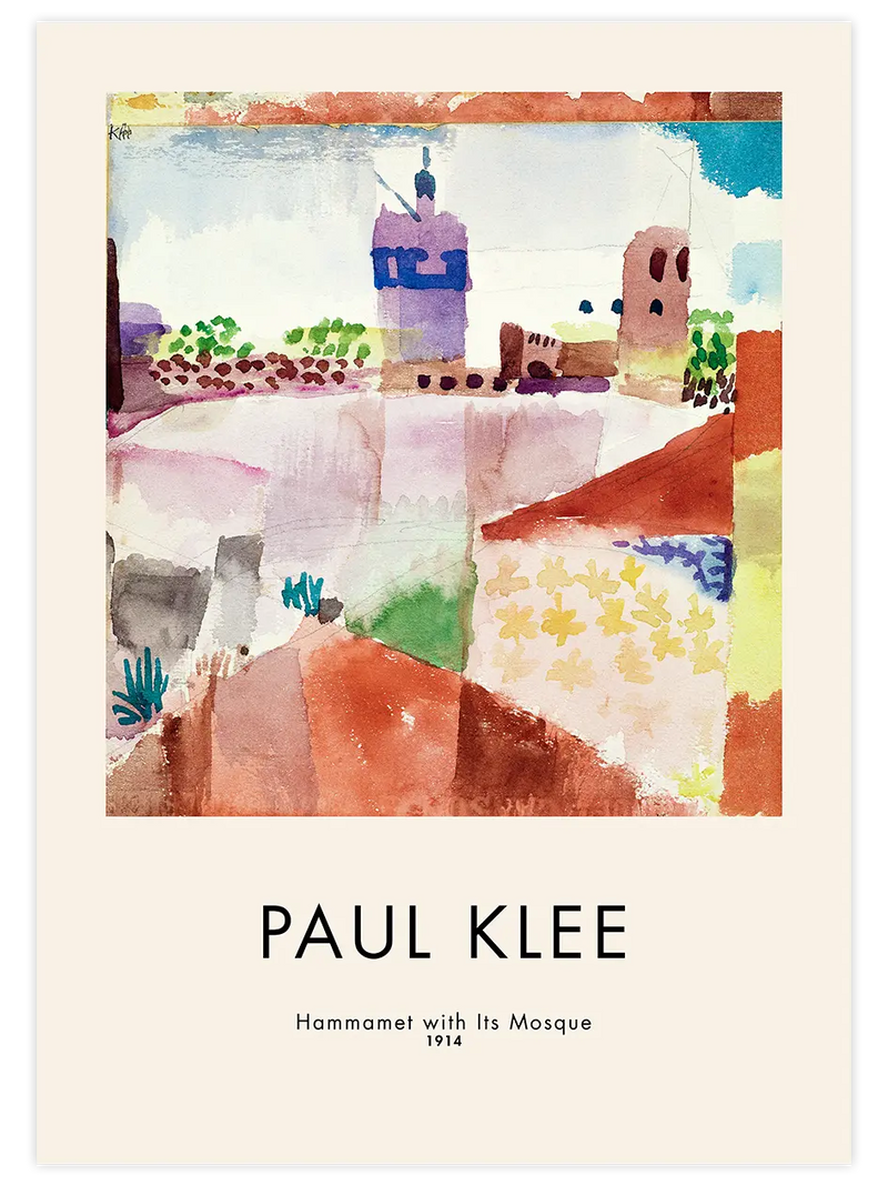 Klee Hammamet With Its Mosque - Art Print Ünlü Ressamlar Poster