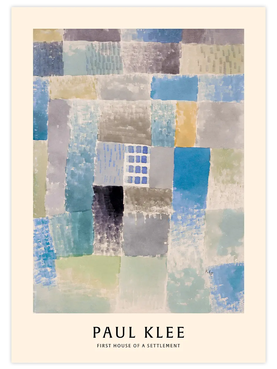 Klee First House of the Settlement - Art Print Ünlü Ressamlar Poster