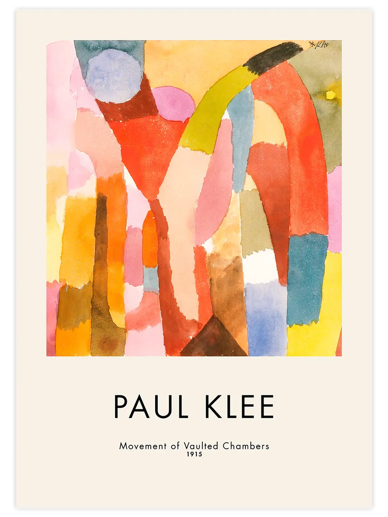 Klee Movement Of Vaulted Chambers - Art Print Ünlü Ressamlar Poster