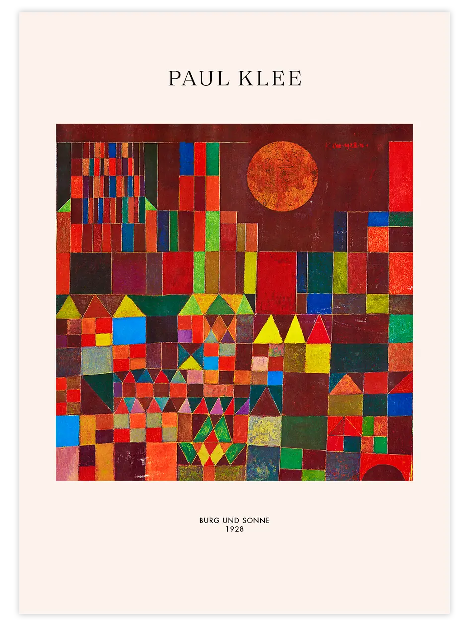 Klee Burg und Sonne - Art Print Ünlü Ressamlar Poster