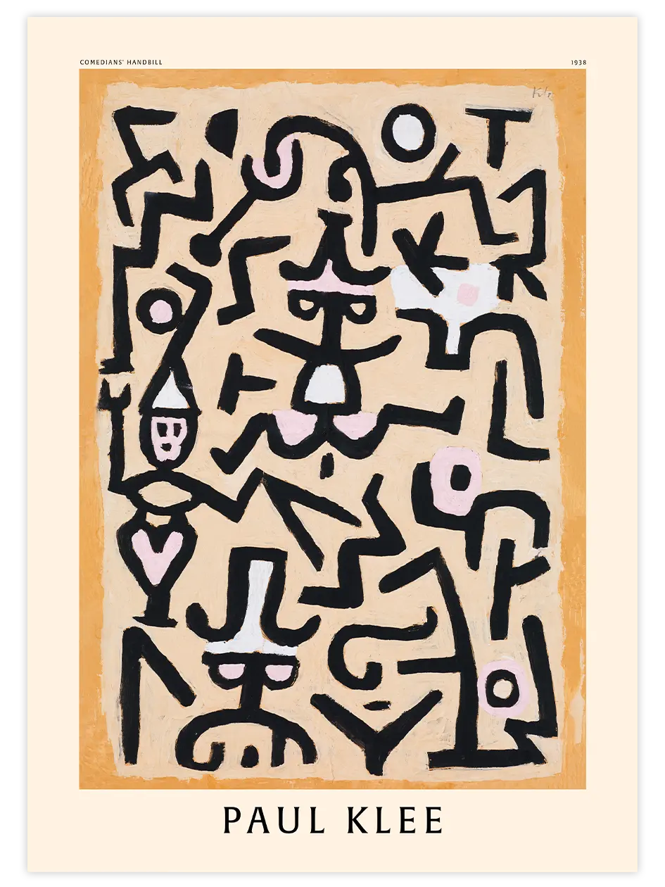 Paul Klee Comedians Handbill - Art Print Ünlü Ressamlar Poster