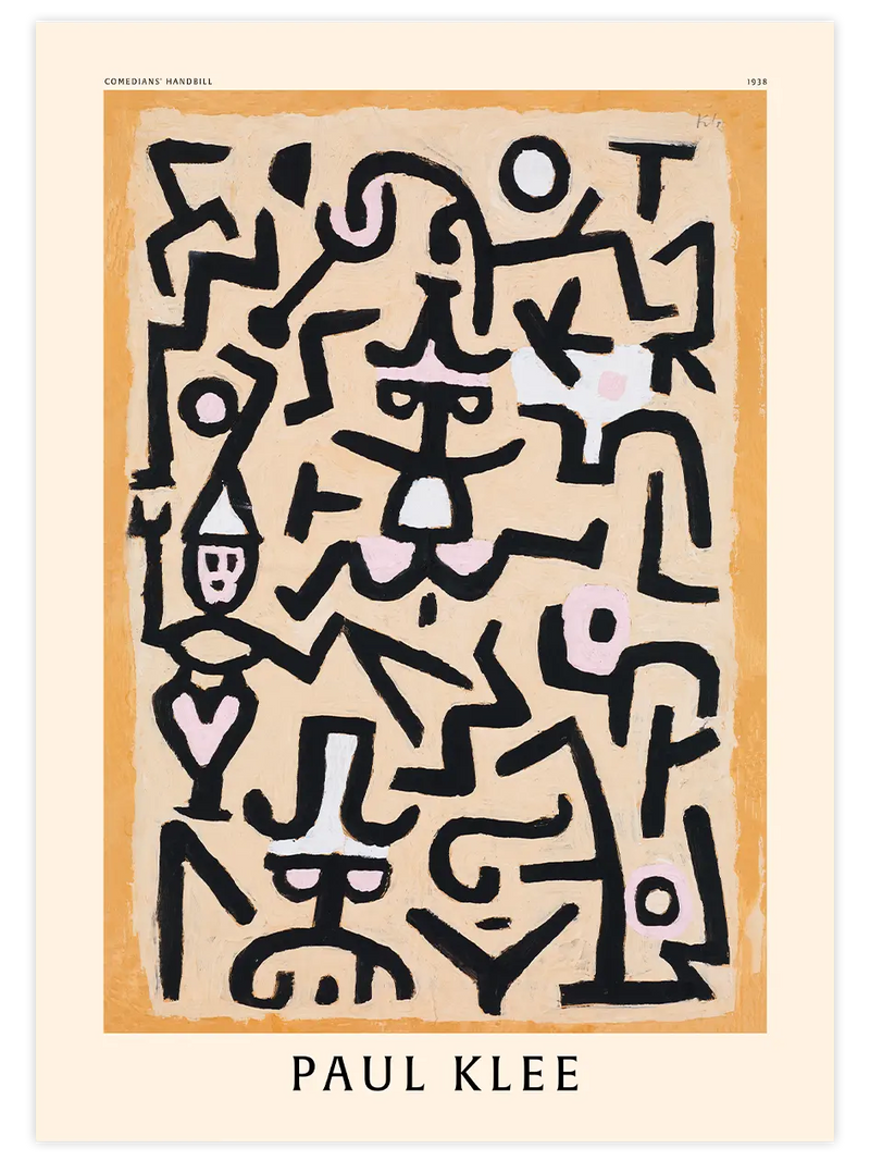 Paul Klee Comedians Handbill - Art Print Ünlü Ressamlar Poster