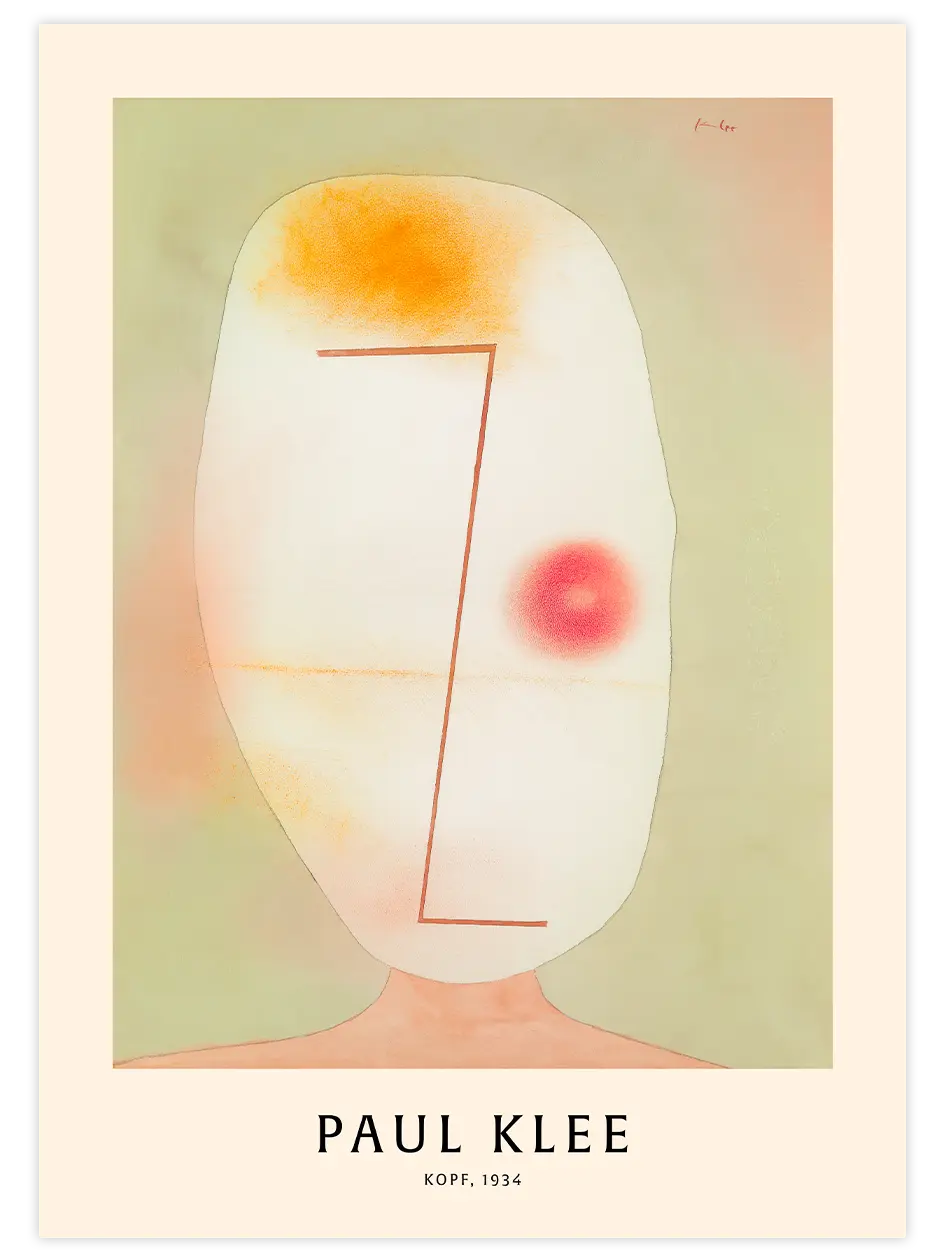 Paul Klee Head - Art Print