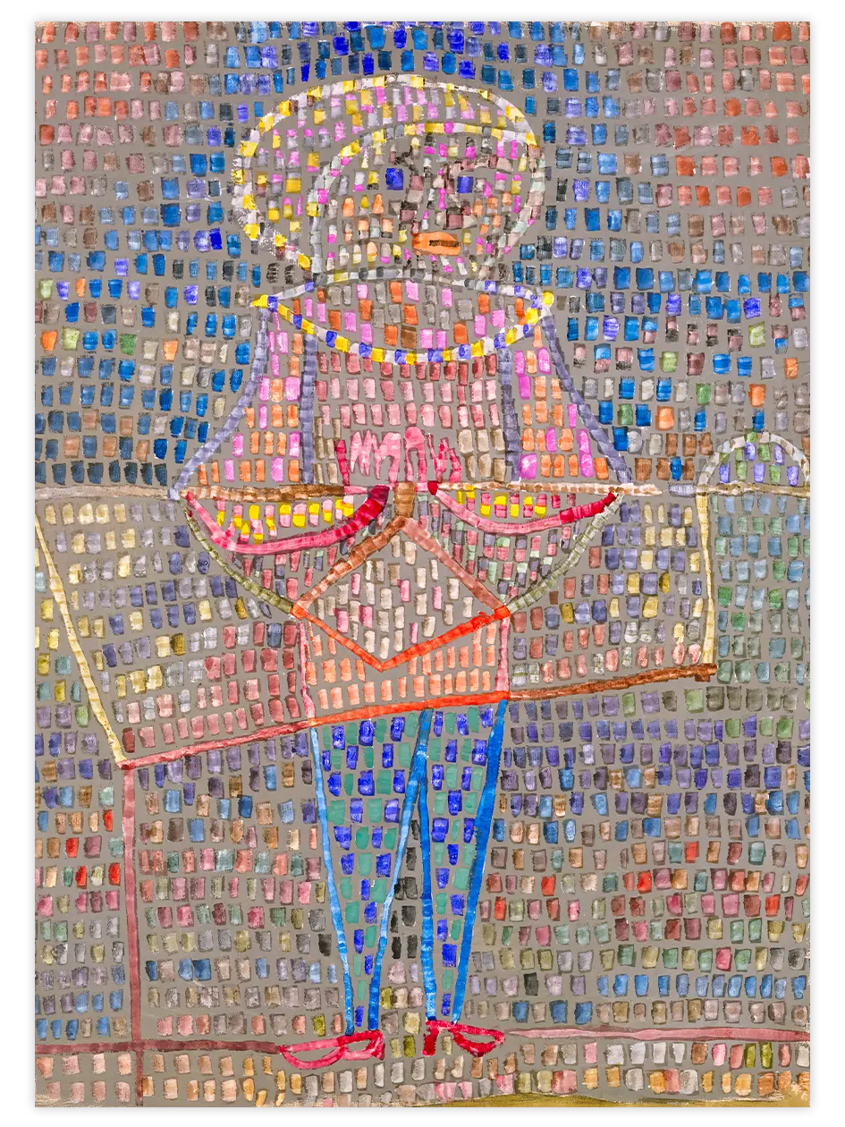 Paul Klee Boy in Fancy Dress - Art Print Ünlü Ressamlar Poster