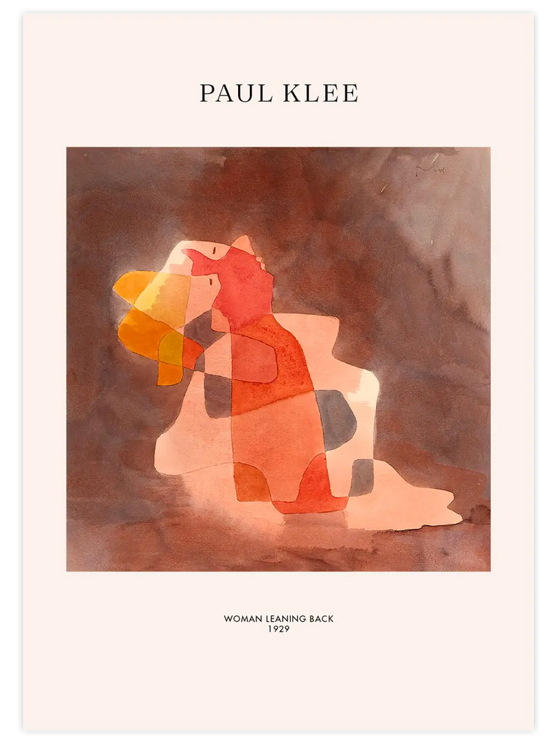 Klee Woman Leaning Back - Art Print Ünlü Ressamlar Poster