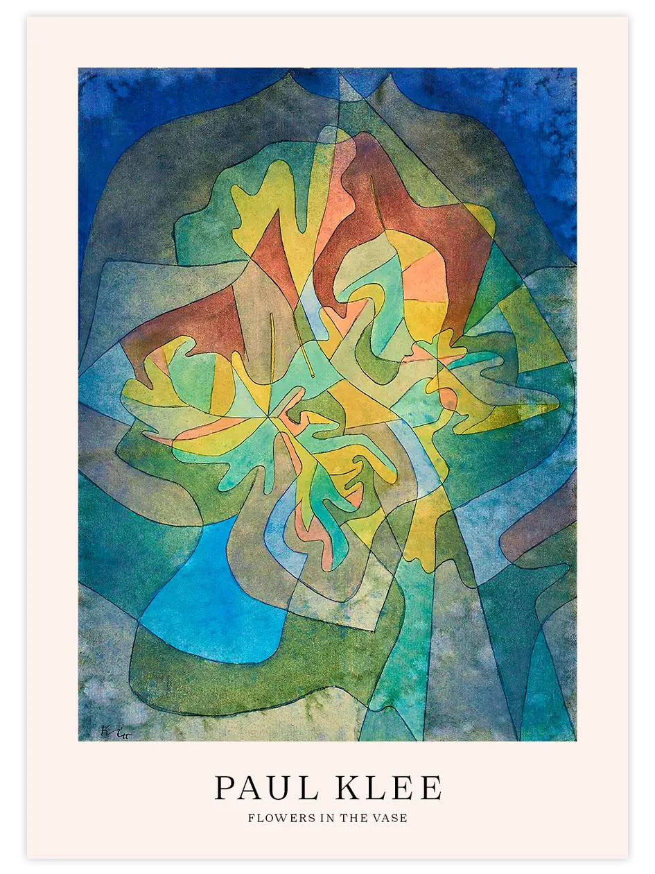Klee Flowers in the Vase - Art Print Ünlü Ressamlar Poster Ürün ana görseli
