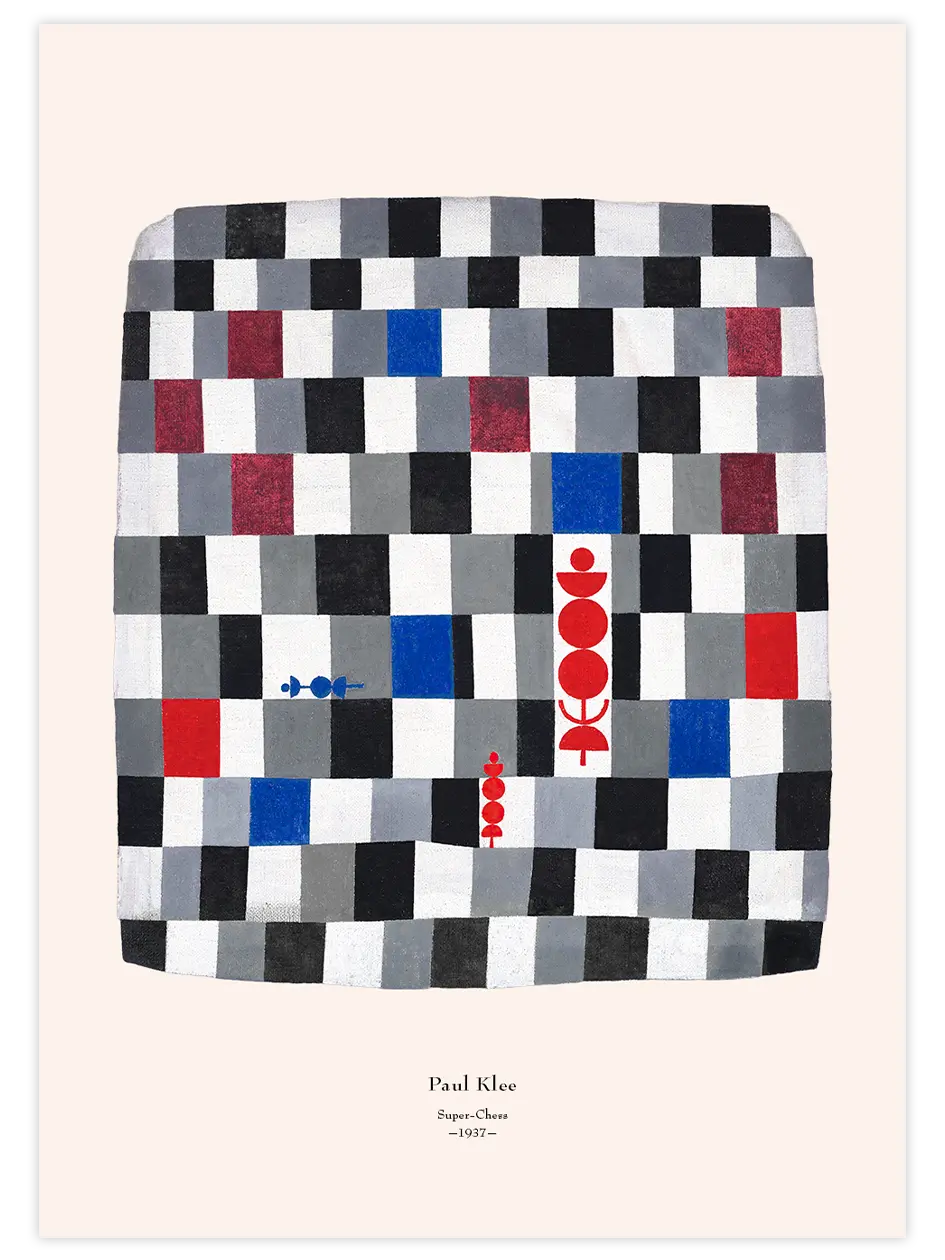 Klee Super Chess - Art Print Ünlü Ressamlar Poster