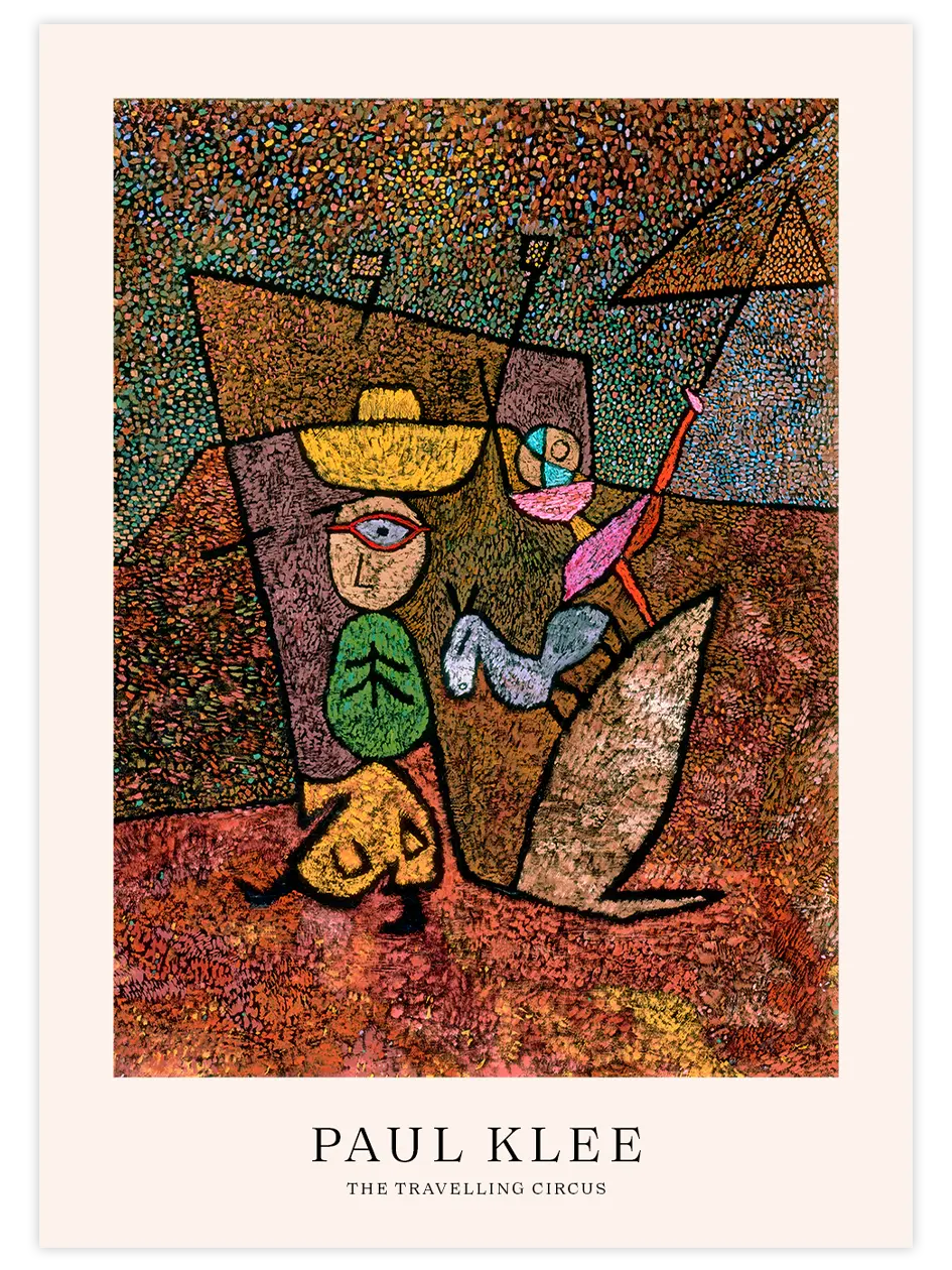 Klee The Travelling Circus - Art Print Ünlü Ressamlar Poster Ürün ana görseli