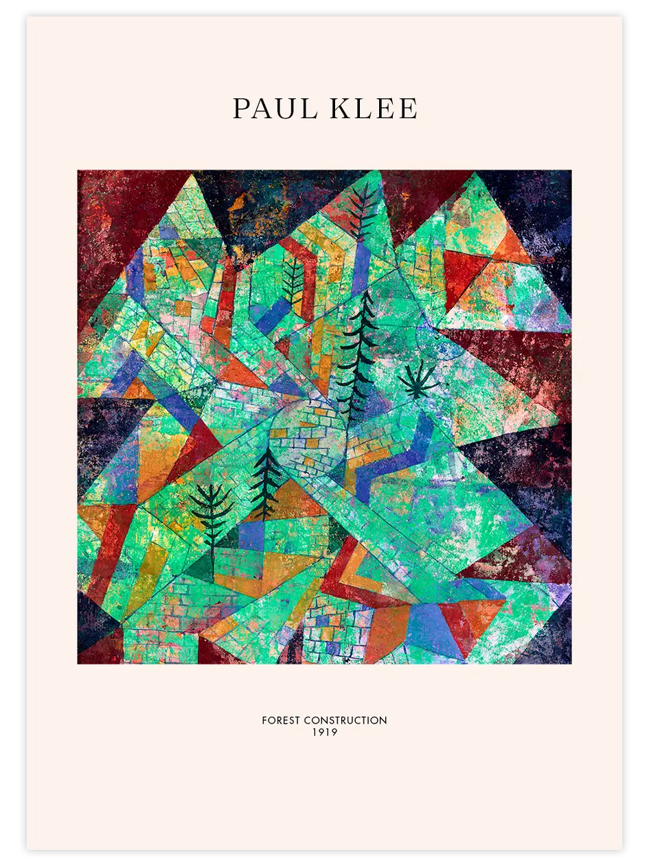 Klee Forest Construction - Art Print Ünlü Ressamlar Poster Ürün ana görseli