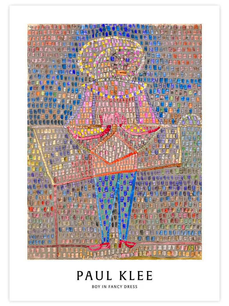 Paul Klee Boy in Fancy Dress - Art Print Ünlü Ressamlar Poster