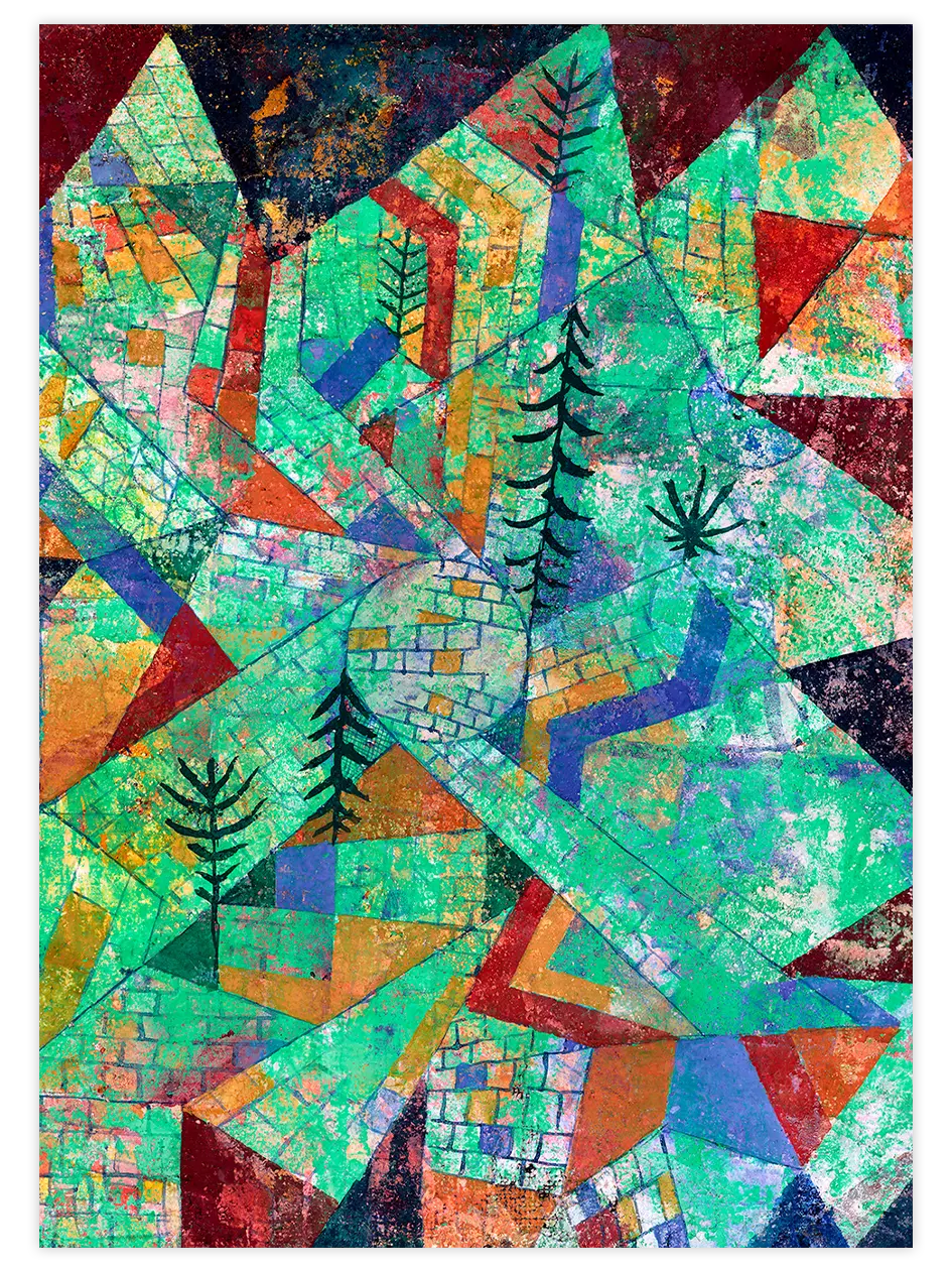 Klee Orman İnşaatı - Art Print Ünlü Ressamlar Poster