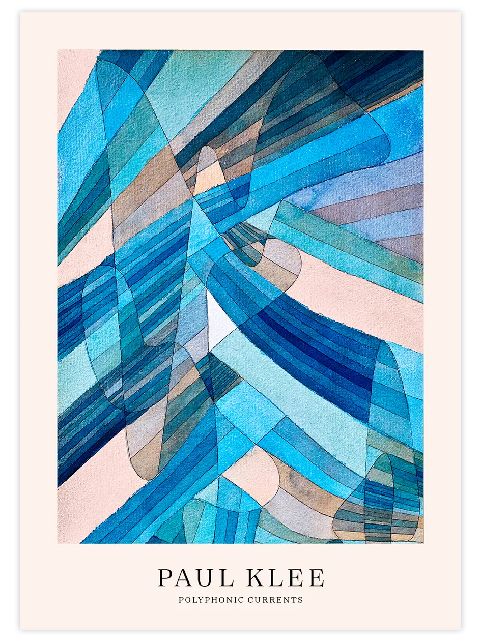 Klee Polyphone Strömungen - Art Print Ünlü Ressamlar Poster