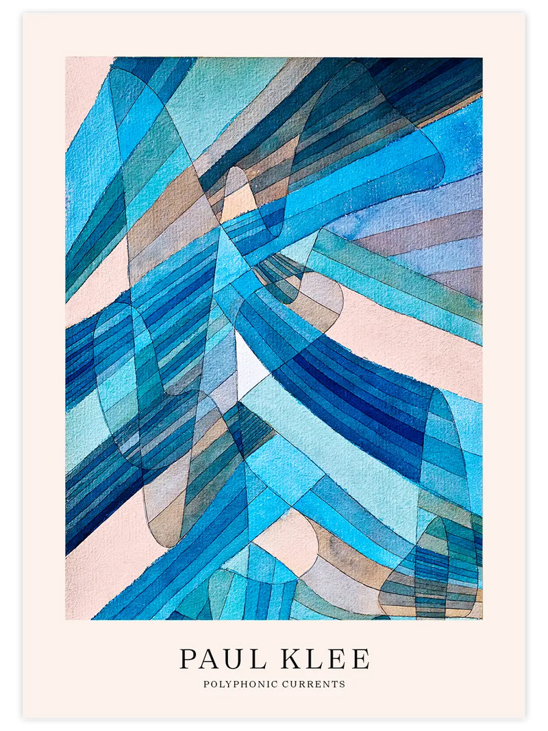 Klee Polyphone Strömungen - Art Print Ünlü Ressamlar Poster
