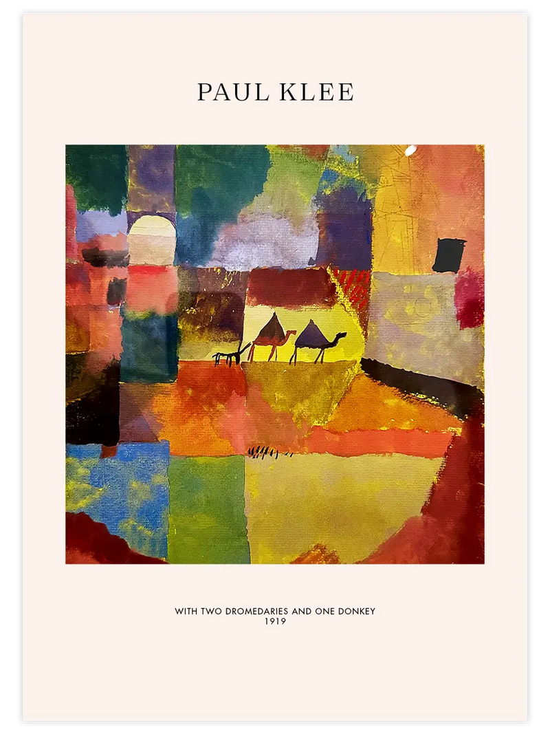 Klee With two Dromedaries and one Donkey - Art Print Ünlü Ressamlar Poster
