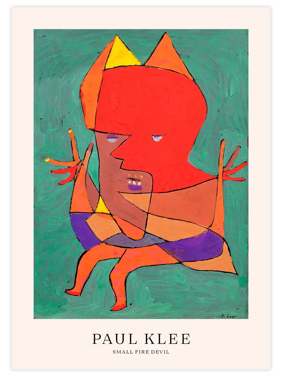 Klee Small Fire Devil - Art Print Ünlü Ressamlar Poster