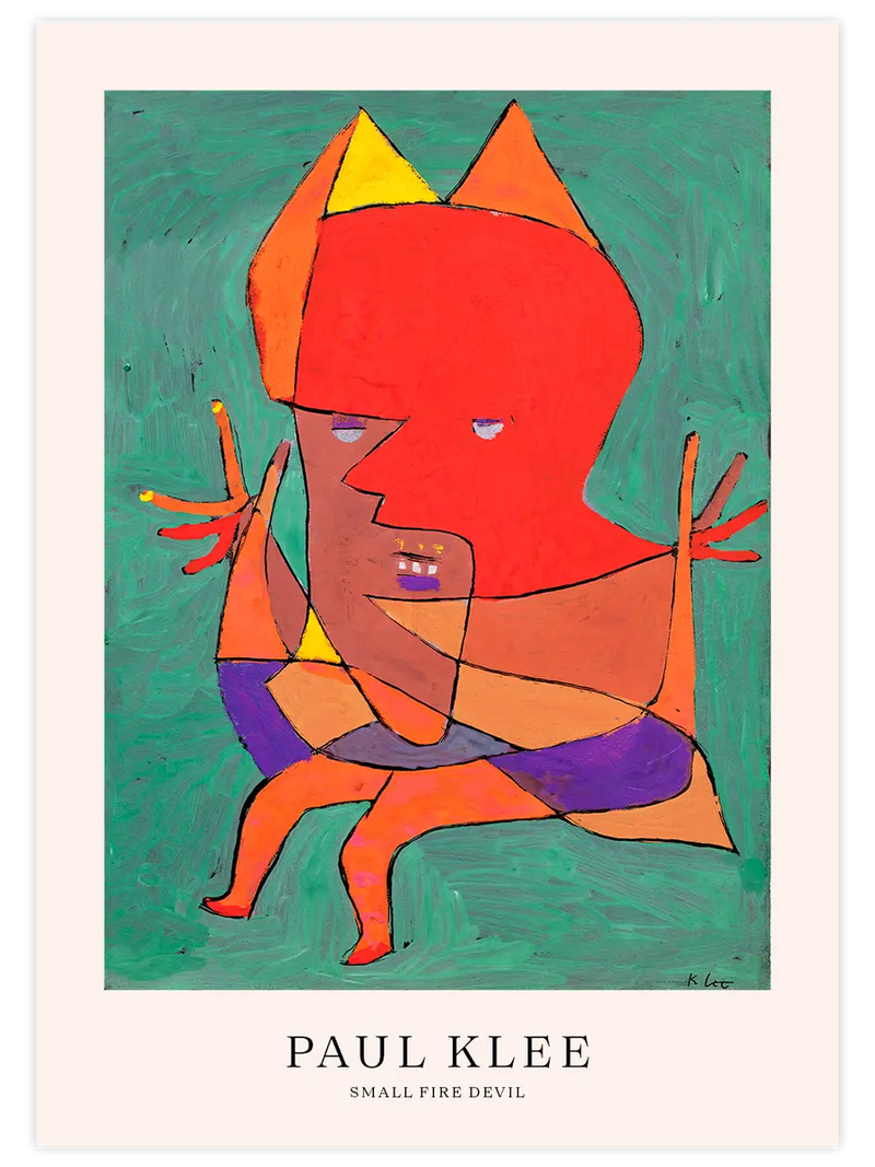 Klee Small Fire Devil - Art Print Ünlü Ressamlar Poster