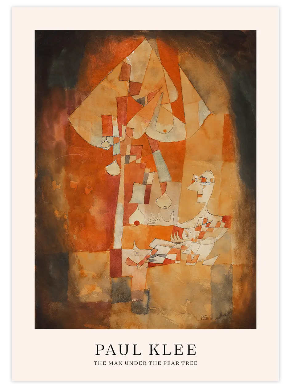 Klee The Man under the Pear Tree - Art Print Ünlü Ressamlar Poster Ürün ana görseli