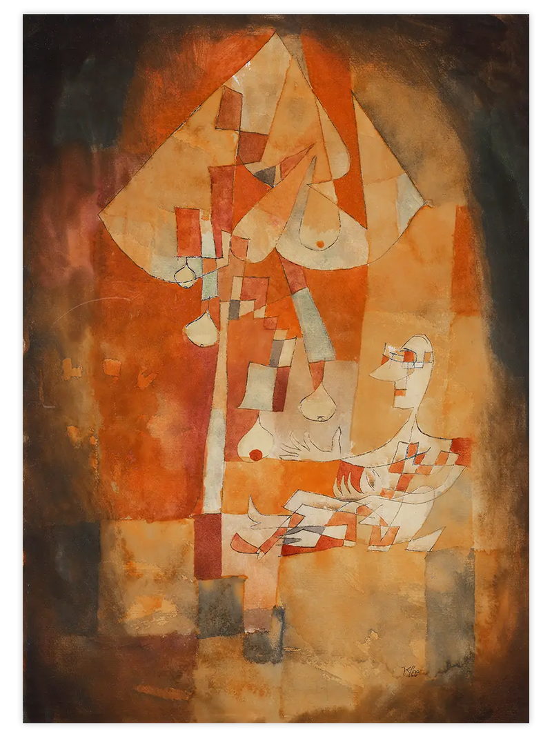 Klee Armut Ağacının Altındaki Adam - Art Print Ünlü Ressamlar Poster