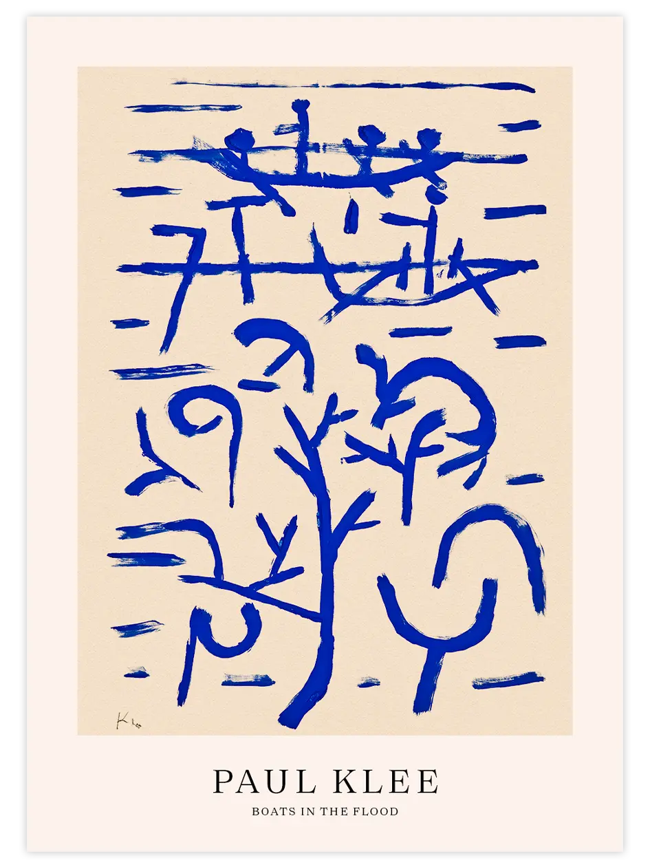 Klee Boats in the Flood - Art Print Ünlü Ressamlar Poster
