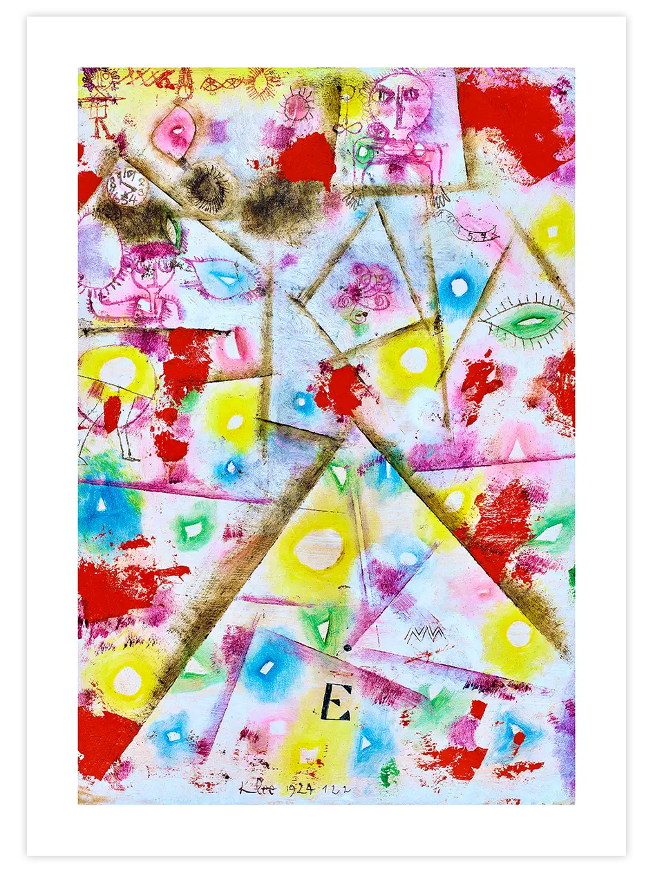 Klee Gedenkblatt E - Art Print Ünlü Ressamlar Poster