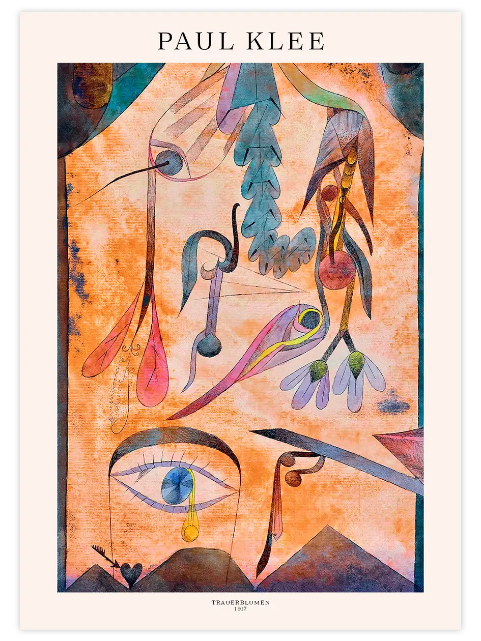 Klee Trauerblumen - Art Print Ünlü Ressamlar Poster