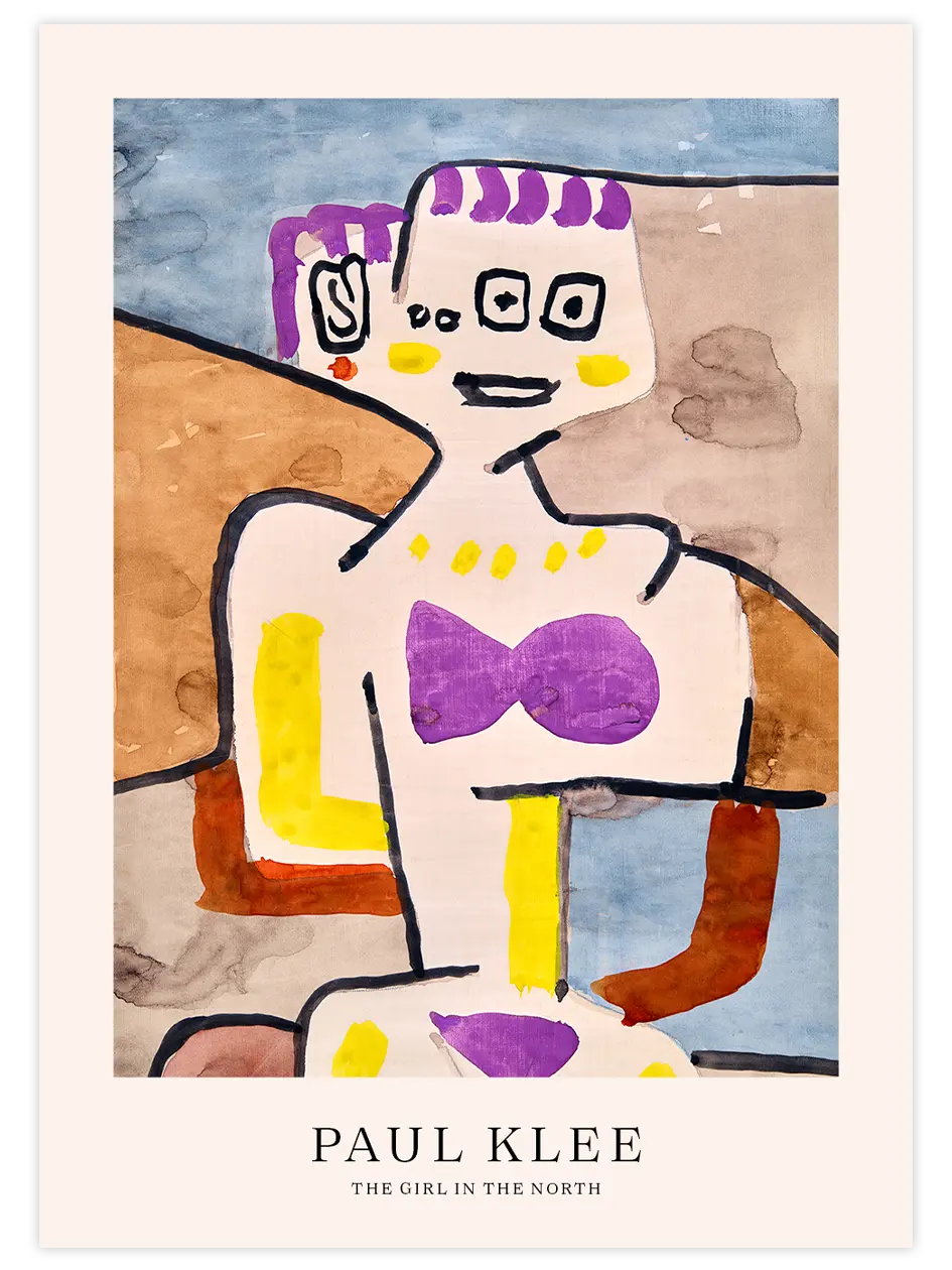 Klee The Girl in the North - Art Print Ünlü Ressamlar Poster