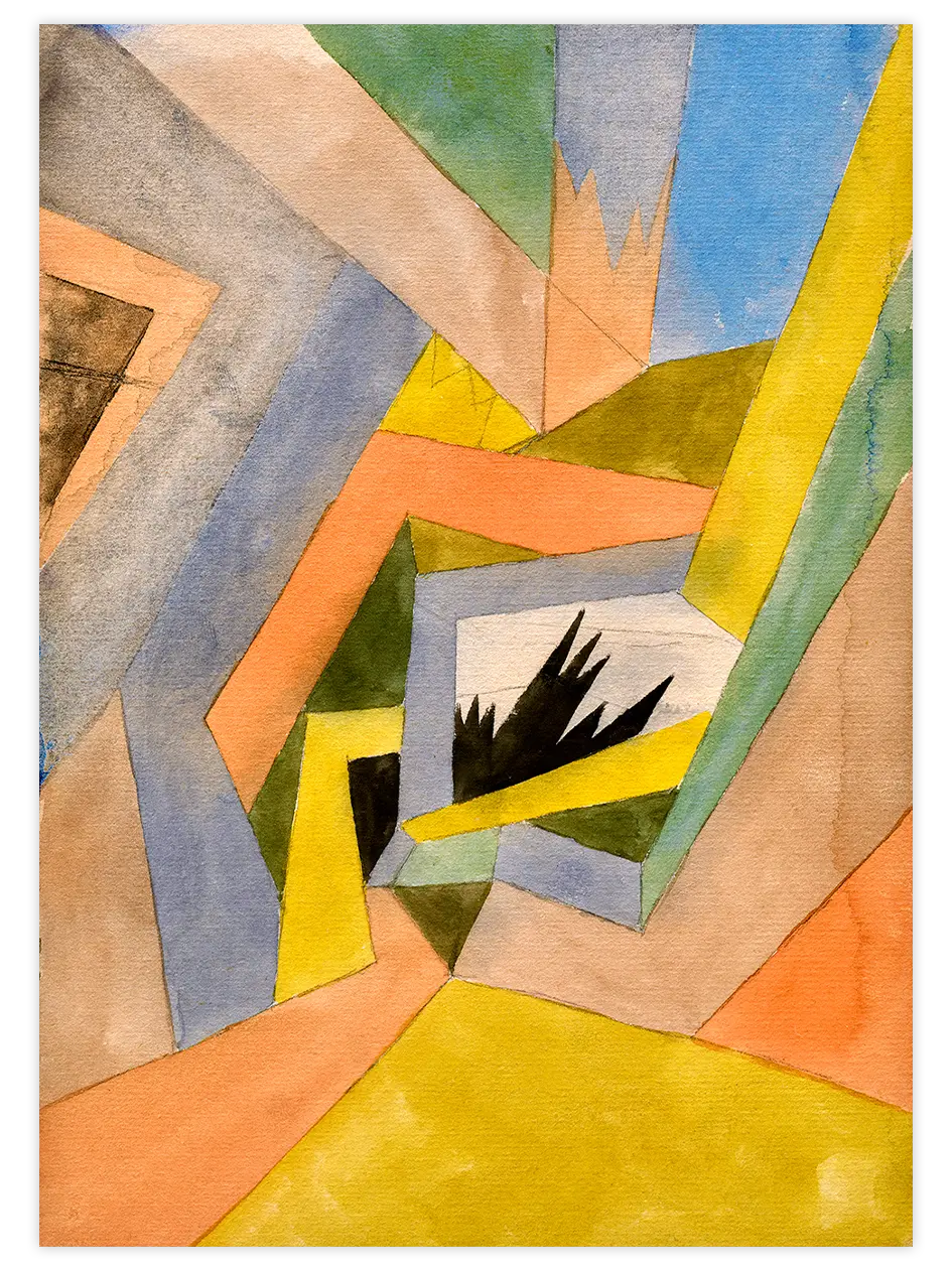 Klee Die Idee der Tannen - Art Print Ünlü Ressamlar Poster