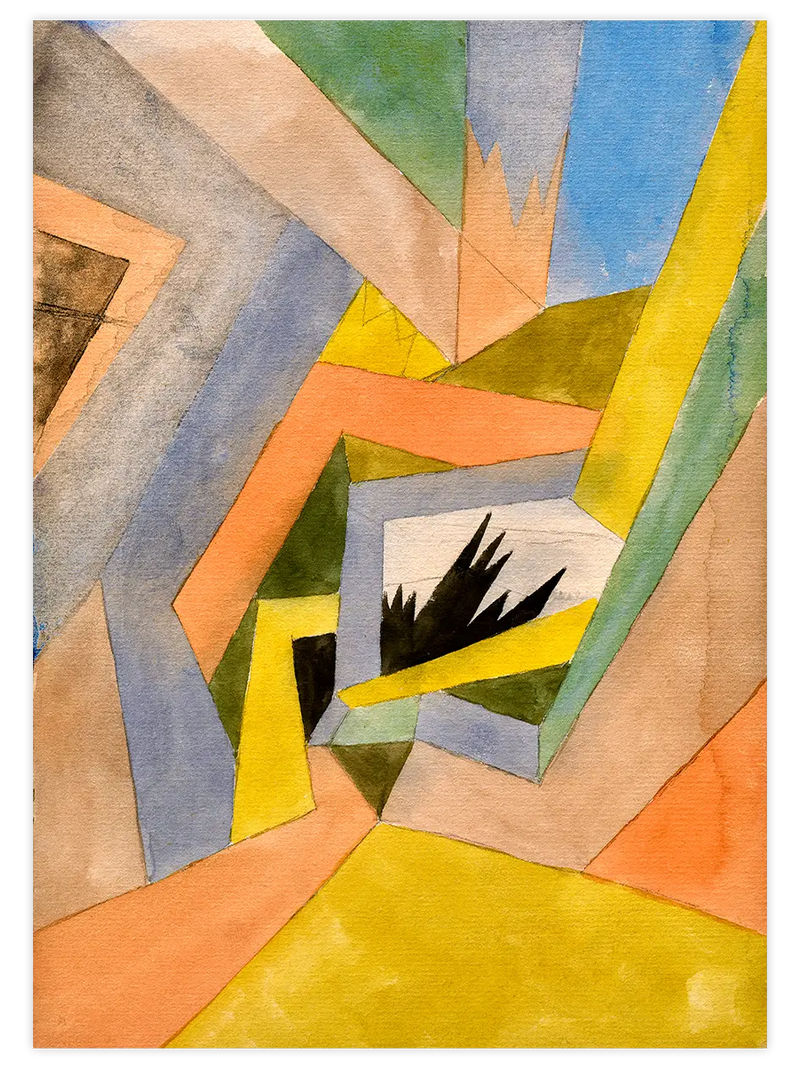 Klee Die Idee der Tannen - Art Print Ünlü Ressamlar Poster