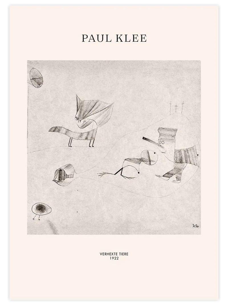 Klee Verhexte Tiere - Art Print Ünlü Ressamlar Poster