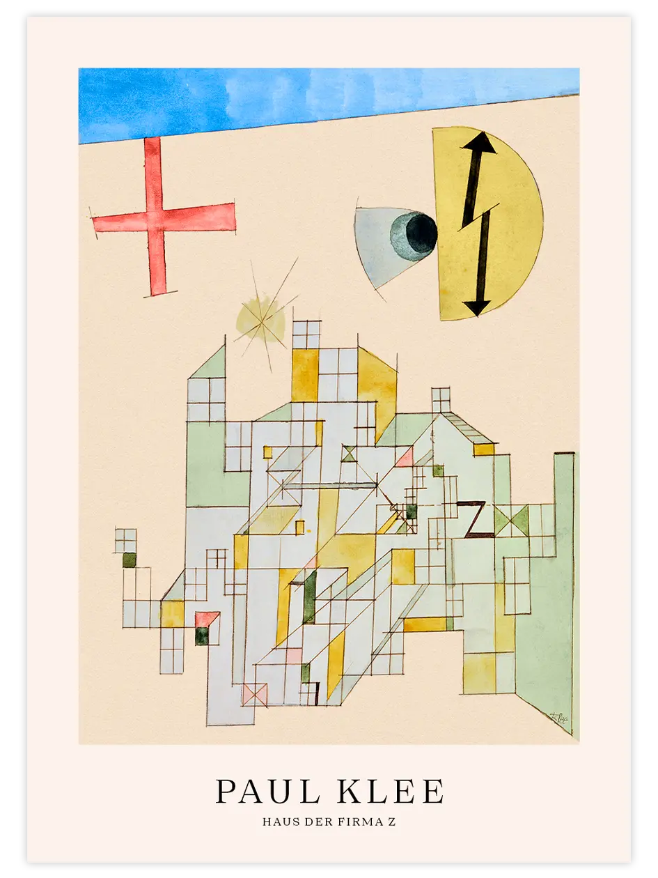 Klee Haus der Firma Z - Art Print Ünlü Ressamlar Poster