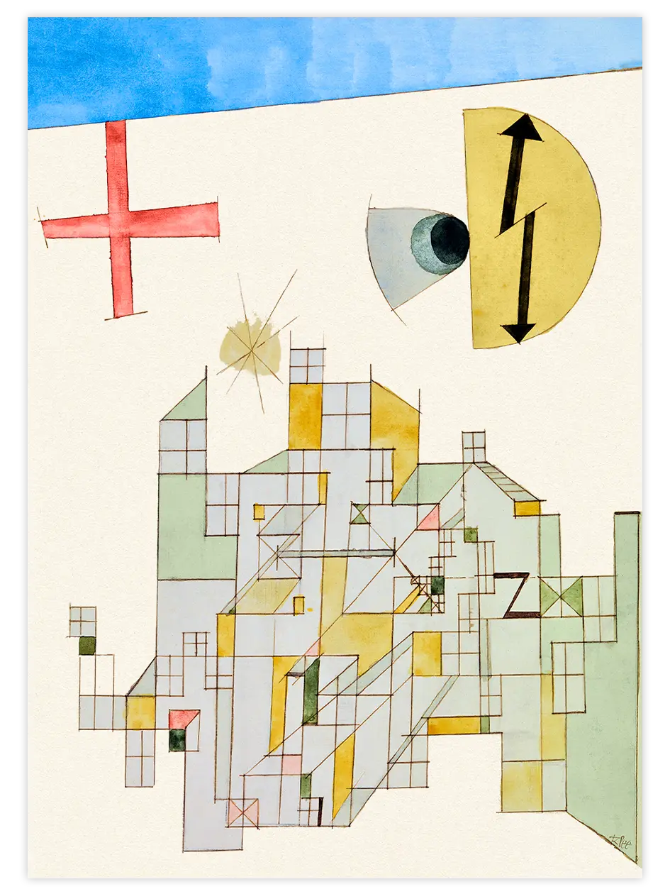 Klee House of the Z Company - Art Print Ürün ana görseli