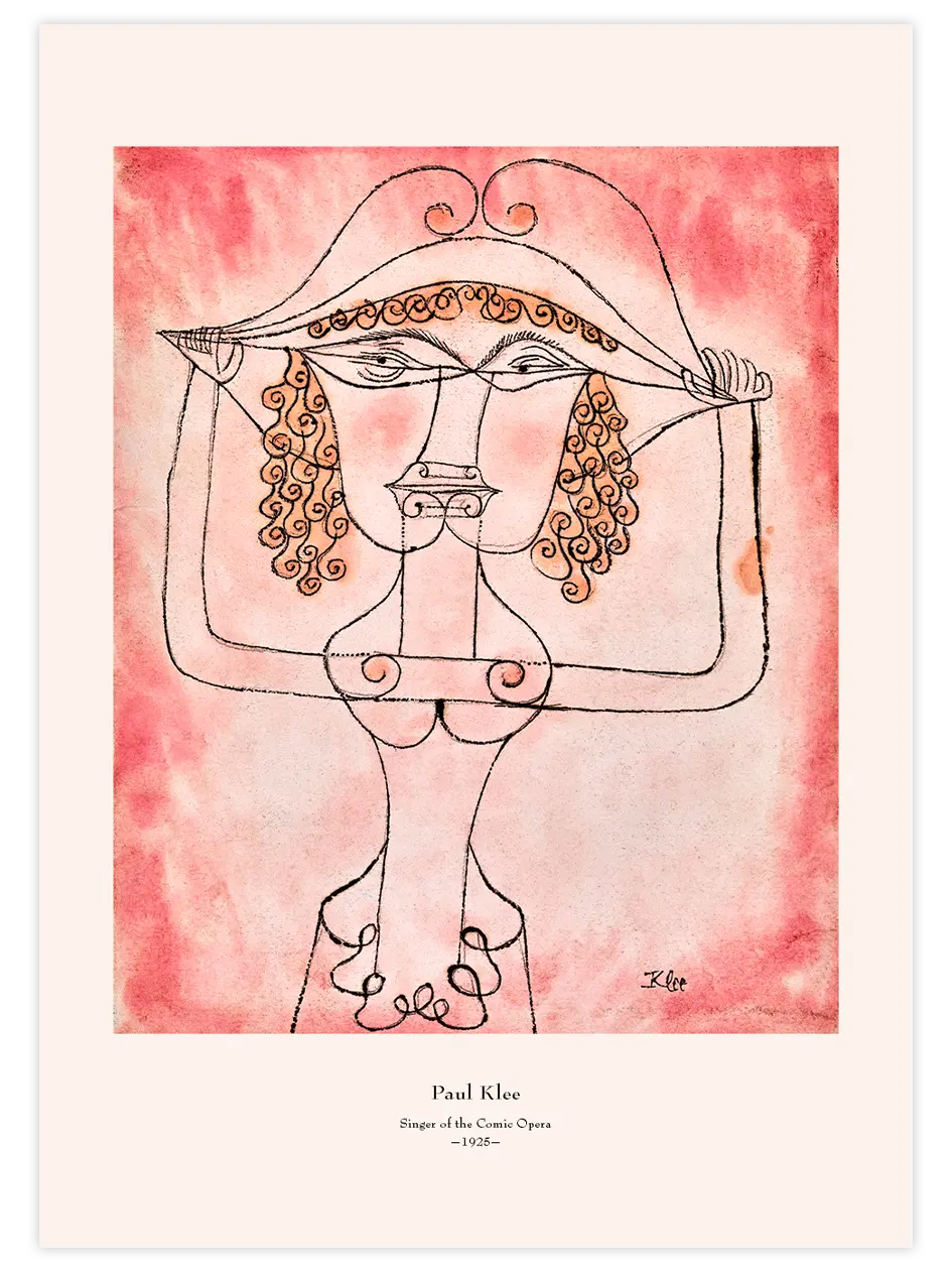 Klee Singer of the Comic Opera - Art Print Ünlü Ressamlar Poster
