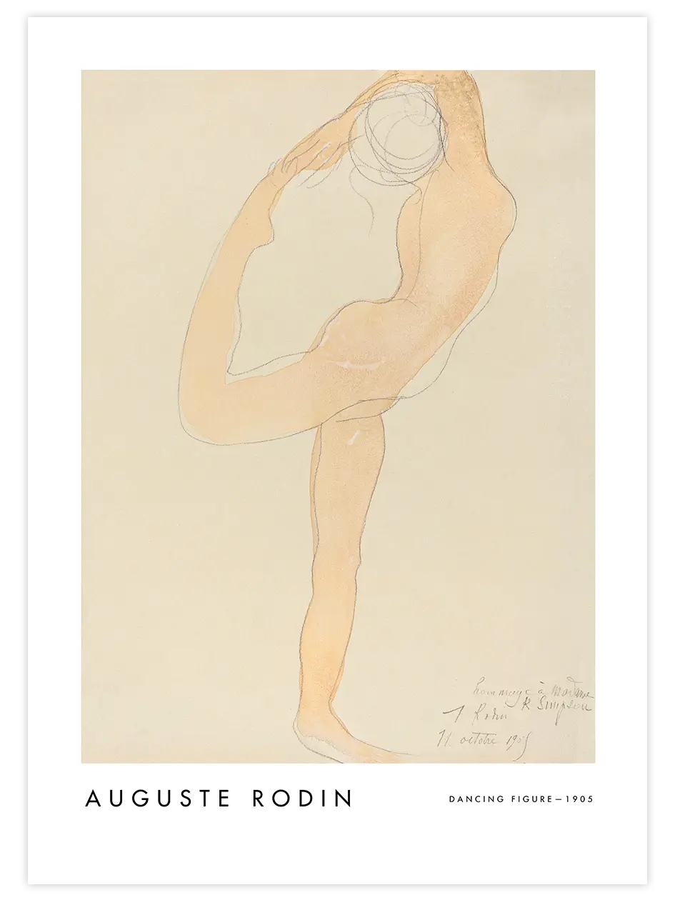 Rodin Dancing Figure - Art Print Ünlü Ressamlar Poster