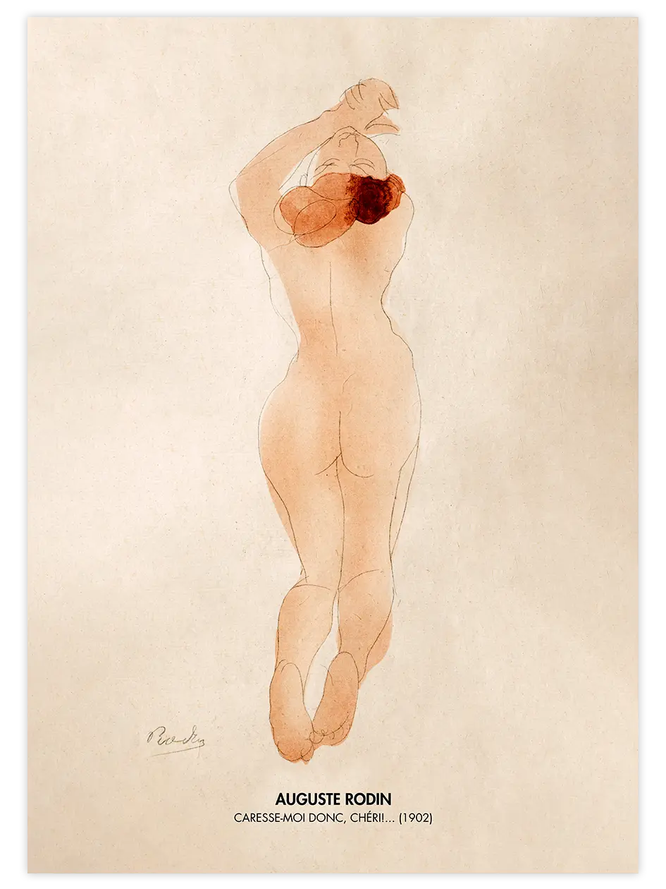 Rodin Caresse-Moi Donc Cheri - Art Print Ünlü Ressamlar Poster